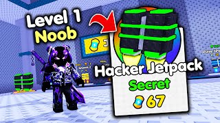 Starting Over as NOOB with OP SECRET in +1 Speed Jetpack Escape! (Roblox)