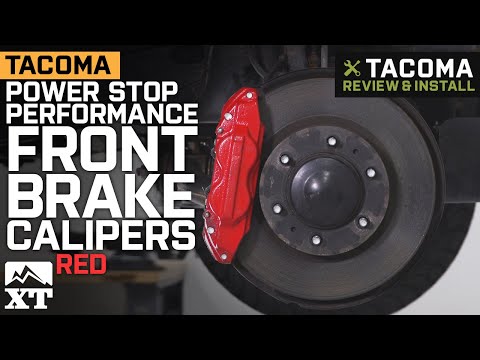 Tacoma Power Stop Performance Front Brake Calipers - Red (2005-2020) Review & Install