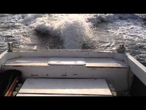 25ft fast fishing boat with 315hp Yanmar engine, first test run.