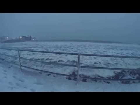 Giant waves during winter storm at King's Beach, Swampscott, MA