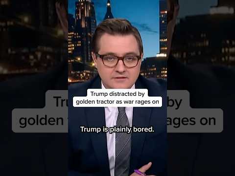 Trump distracted by golden tractor as war rages on