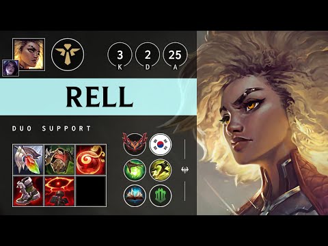 Rell Support vs Rakan - KR Grandmaster Patch 25.18