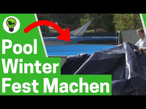 Pool Winterfest Machen ✅ TOP ANLEITUNG: Wie Stahlwand & Frame Pool ohne Wasser Ablassen Überwintern?