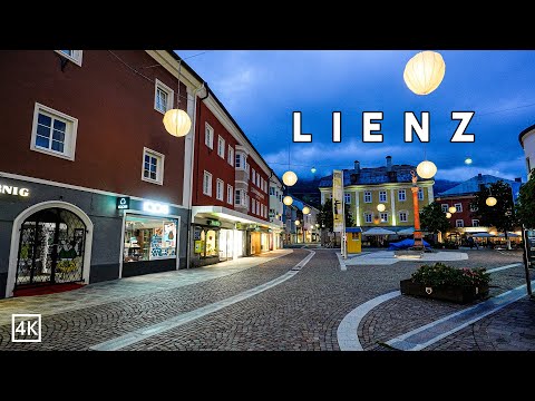 Lienz Austria 🇦🇹 | Cozy Evening Walking Tour in Old Town After Rain | Pearl of the Dolomites 4k