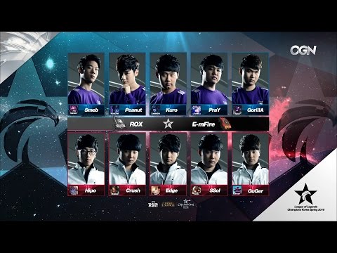 ROX vs EMF Game 1 Highlights - ROX TIGERS vs E-MFIRE - LCK Week 5 - SPRING 2016