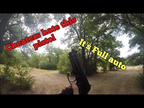 Full auto airsoft Pistol (D14 Airsoft gameplay)