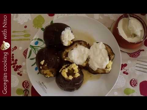 Stuffed eggplants with cheese and eggs - forgotten Georgian recipe
