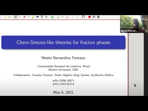 Weslei Bernardino Fontana (BU) Chern-Simons-like theories for fracton phases @Harvard CMSA 5/06/2021
