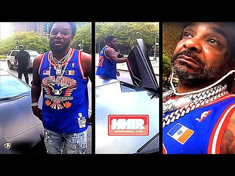 JIM JONES SEES CAMRON PULL UP IN A LAMBO IN HARLEM!!! 😲