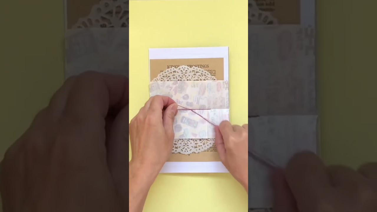 ジャンクジャーナル作り 紙まとめて縫う #shorts