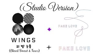 피 땀 눈물 + Fake Love [Blood sweat &amp; tears + Fake Love] Ptd On Stage (Studio Version)