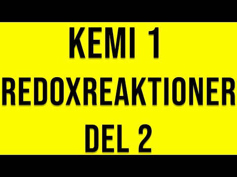 Kemi 1 - Redoxreaktioner del 2