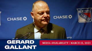 New York Rangers: Gerard Gallant Postgame Media Availability | Mar. 12, 2023