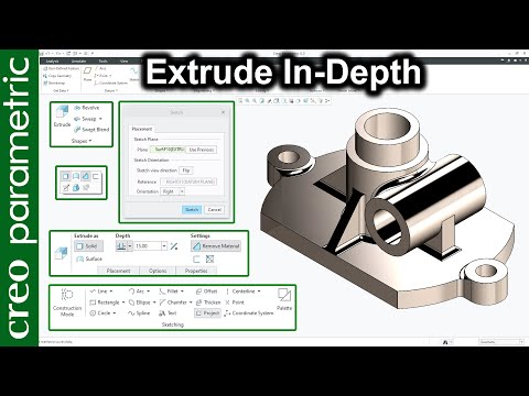 Extrude in-depth in Creo Parametric (All the options explained)