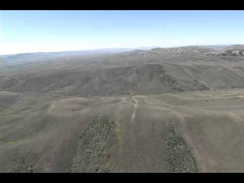 flying over wide open Wyoming