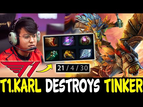 T1.KARL BATRIDER DESTROYS TINKER MID | DOTA 2 PRO PLAYERS CLIPS