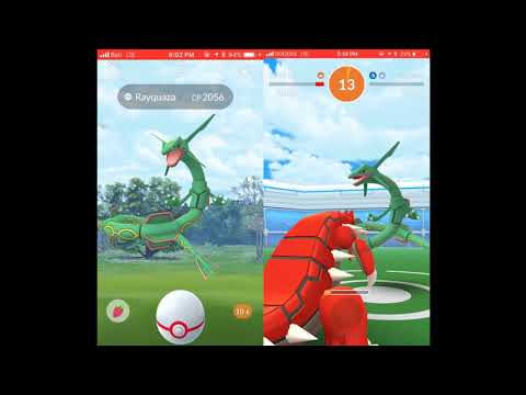 Legendary Raid #32 - Groudon and Kyogre take revenge vs Rayquaza (Trio)