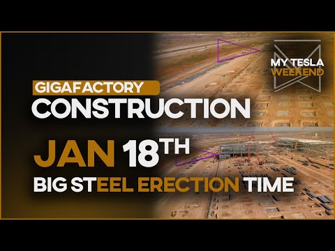 GigaFactory construction before/after week of January 18th
