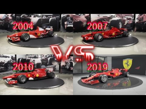 【F1 2019】BATTLE OF FERRARI IN BRAZIL - FERRARI F2004 VS FERRARI F2007 VS FERRARI F10 VS FERRARI SF90