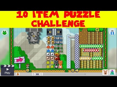 Mario Maker | One Screen Puzzle | CHALLENGE ITEMS