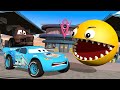 Lightning McQueen Vs PACMAN Dinoco Lightning McQueen Best Of Future Cars Vol 3