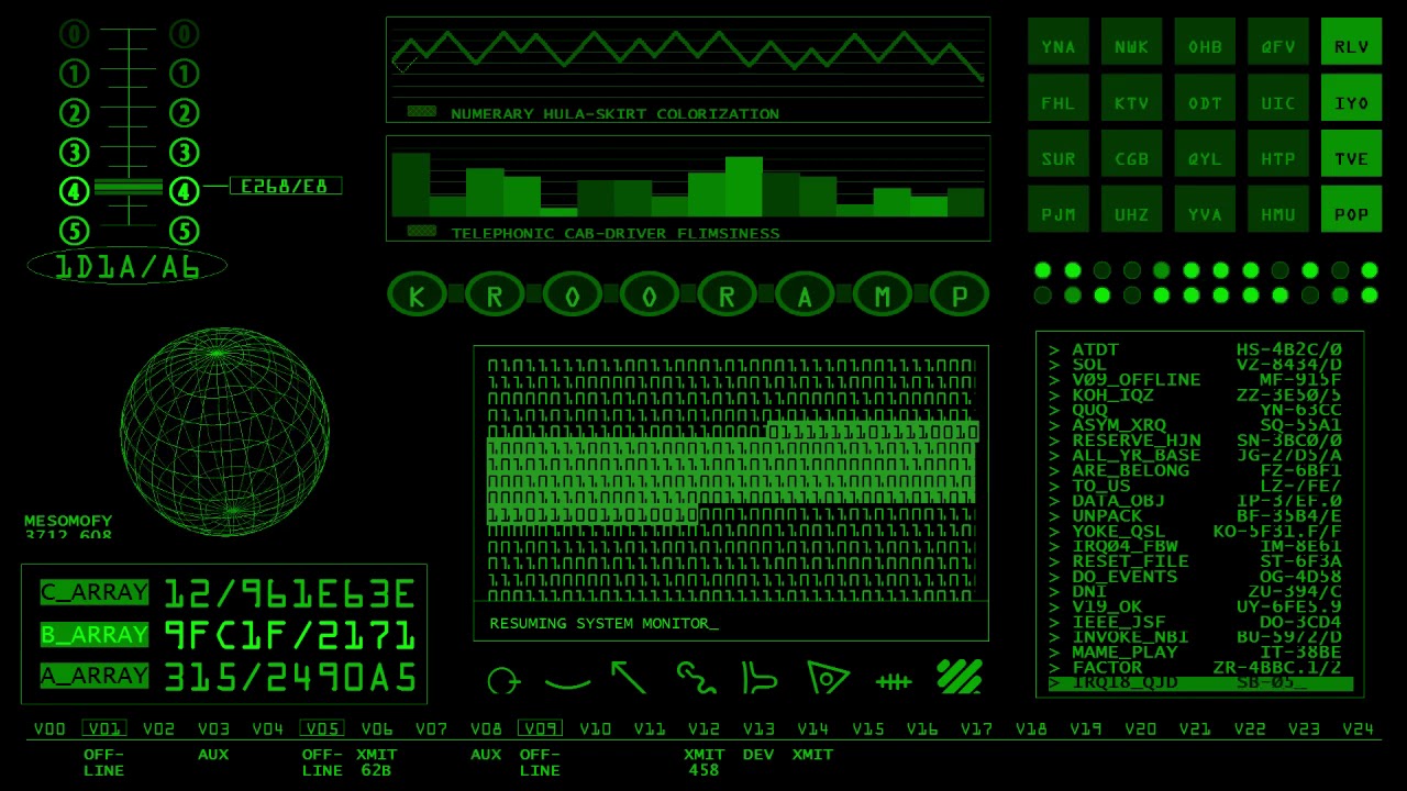 Retro SciFi Screensaver - 1:20 Hours