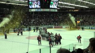 preview picture of video 'RÖGLE BK Lindab Arena 2012-04-06 RBK-DIF 1-2, slutet av matchen och publikens firande...'