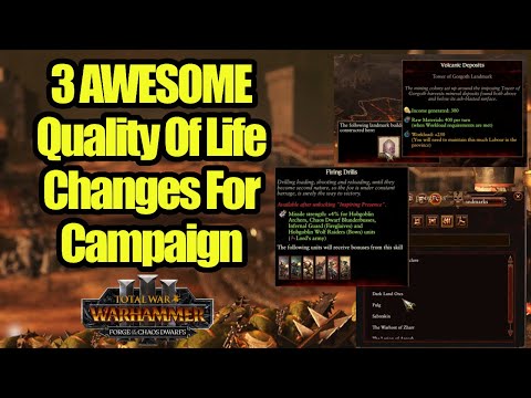 3 Awesome Campaign Quality of Life Changes - Forge of The Chaos Dwarfs - Total War Warhammer 3