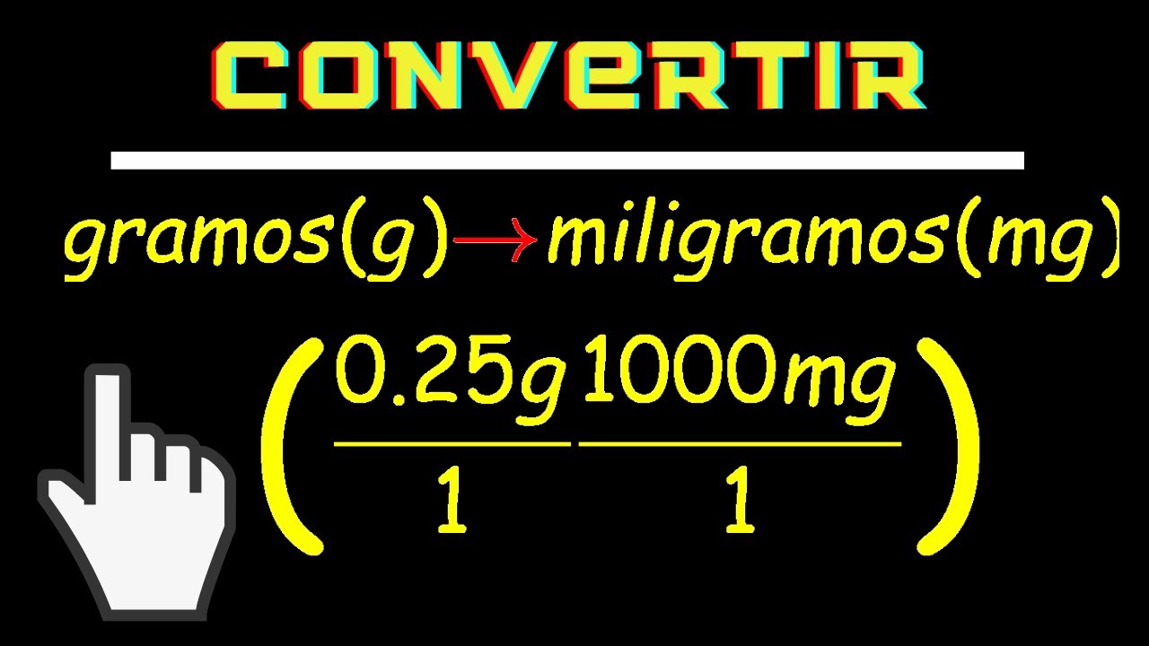 👉✅ COMO CONVERTIR DE GRAMOS(g) A MILIGRAMOS (mg) 😬