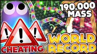 SLITHER.IO CHEATING AND THE BIGGEST WORLD RECORD IN THE SNAKE UNIVERSE (SLITHER.IO / SLITHERIO #9)