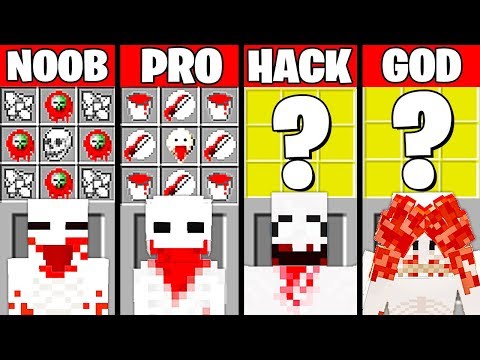 Minecraft Battle: SCP-096 SHY GUY CRAFTING CHALLENGE - NOOB vs PRO vs HACKER vs GOD ~ Animation