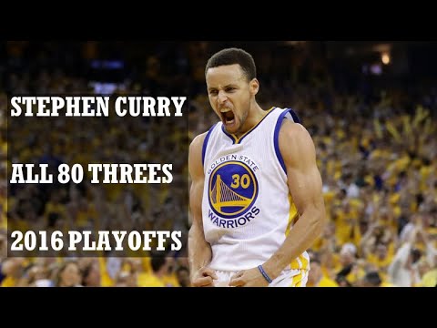 Stephen Curry ALL 80 THREES in the 2016 Playoffs