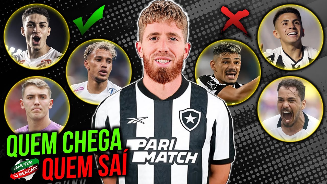 QUEM CHEGA E QUEM SAÍ DO BOTAFOGO EM 2025 | 14 JOGADORES DE SAÍDA | 12 REFORÇOS PARA 2025
