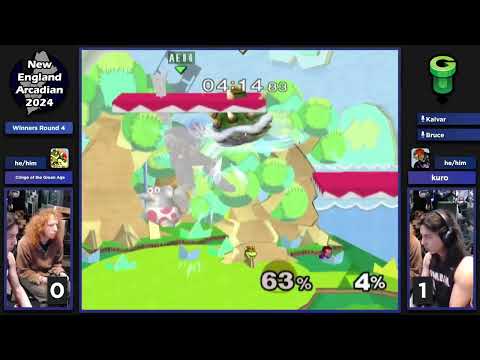 NE Melee Arcadian 2024 - Heavenly Sunflower (Bowser) vs. kuro (Ganondorf) - SSBM WR4
