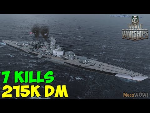 World of WarShips | Großer Kurfürst | 7 KILLS | 215K Damage - Replay Gameplay 1080p 60 fps