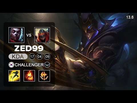 ZED99 Zed vs Ekko Mid - KR Challenger - Patch 13.6 Season 13