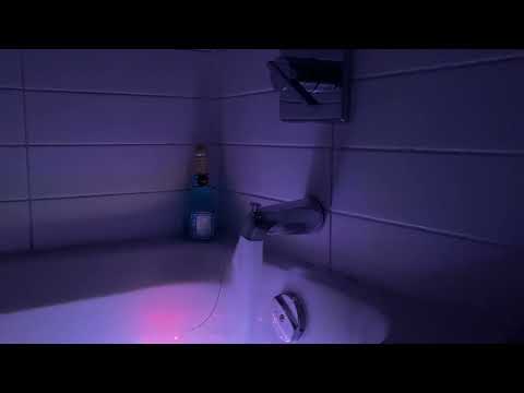 Bathtub Filling ASMR // Full Pressure Fill with Ambient Underwater Lights 8 Hour Loop
