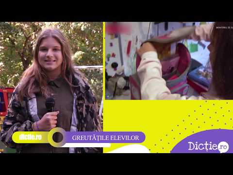 CLAUDIA VLADUT: Cât cântărește ghiozdanul unui copil de clasa a IV-a - Școala TV Dicție.ro
