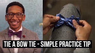 How To Tie A Bow Tie Using Your Leg - Easy Practice Tip