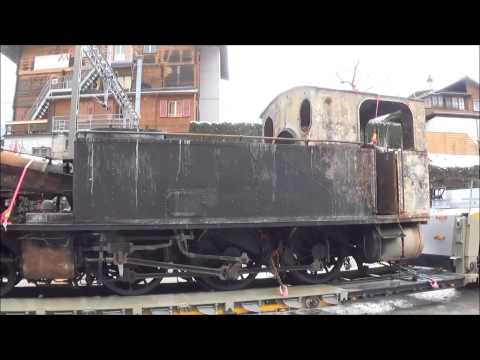 Abtransport der BDB Dampflok G 3/4 208