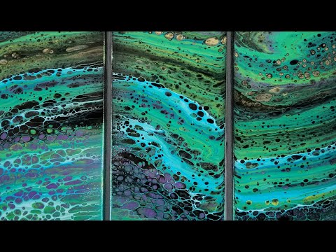 Acrylic Pour Triptych