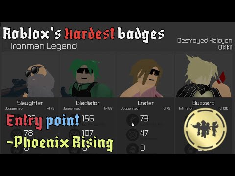 Roblox's hardest badges~~~ Entry Point Phoenix rising
