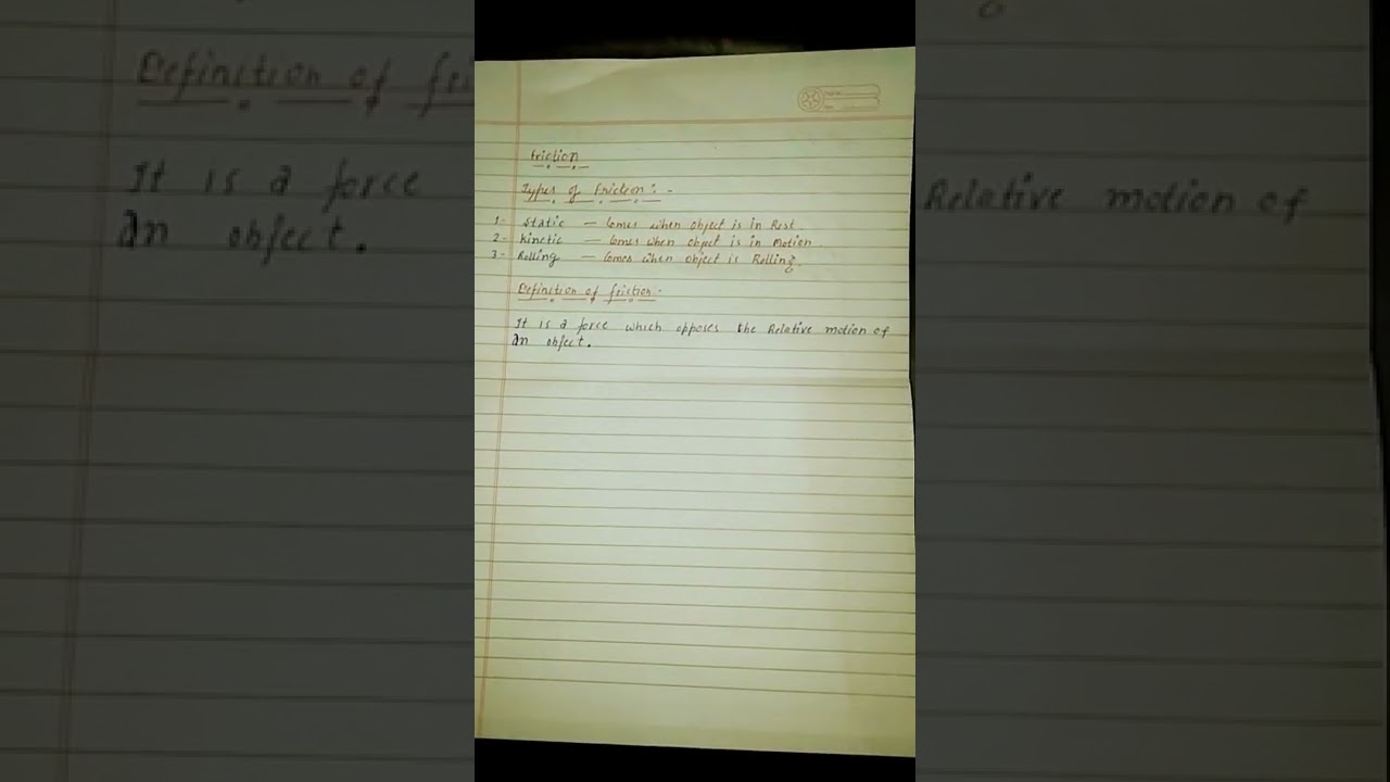 class 8 chapter 12 friction notes