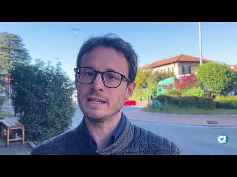 Il cantiere per i lavori alla rete fognaria di Azzate