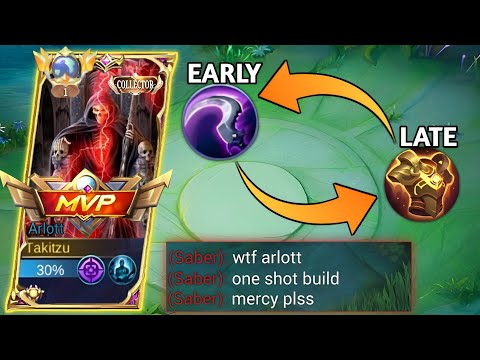 ARLOTT NEW ONE SHOT BUILD🔥 NEW BROKEN FIRST ITEM FOR EARLY AND LATE GAME DAMAGE HACK | MLBB