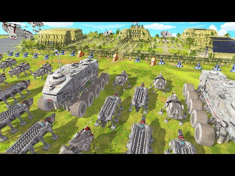 Clone Wars Turbo Tank Invasion of SUPER-FORTRESS! - Men of War: Star Wars Mod