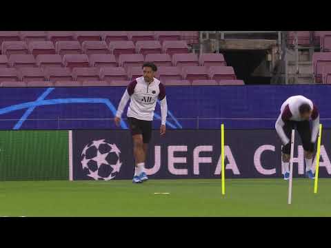 ENTRAINEMENT VEILLE DE MATCH DE LIGUE DES CHAMPIONS BARCELONE - PSG
