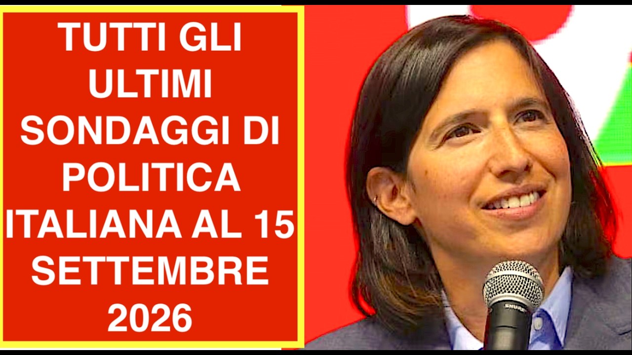TUTTI GLI ULTIMI SONDAGGI DI POLITICA ITALIANA AL 15 SETTEMBRE 2026