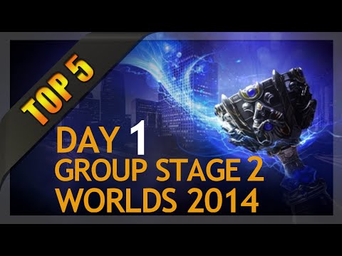 Top 5 Plays - Worlds Group Stage 2 Day 1 (League of Legends)