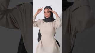 طرحة شيفون مبطنه للعباية-رمادي